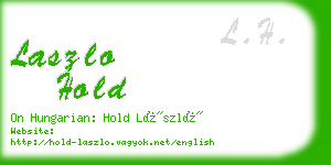 laszlo hold business card